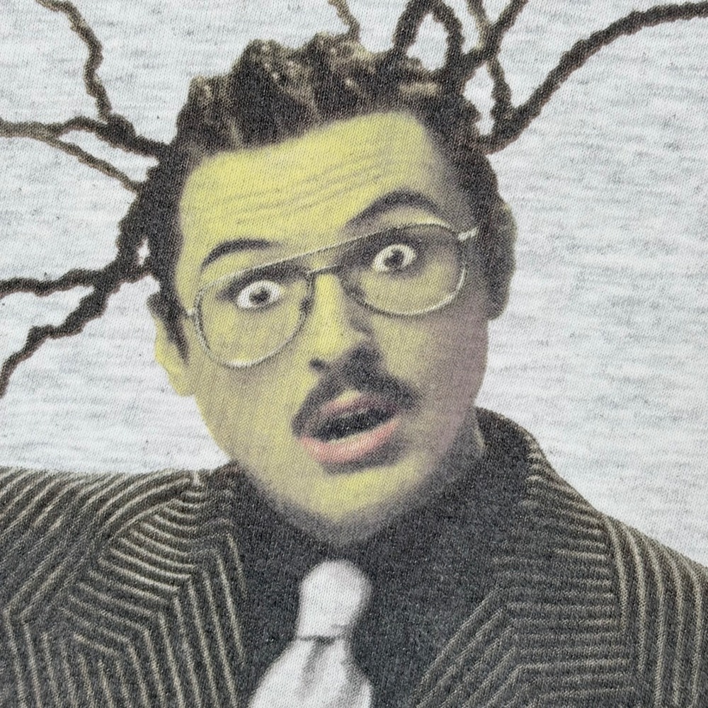 Vintage 1996 Weird Al Yankovic Bad Hair Tour Shirt Wild Oats Gray Large USA Made - Picture 6 of 12
